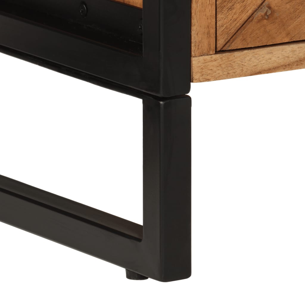 Szafka łazienkowa 40x30x60 cm lite drewno akacjowe i żelazo - number 8.