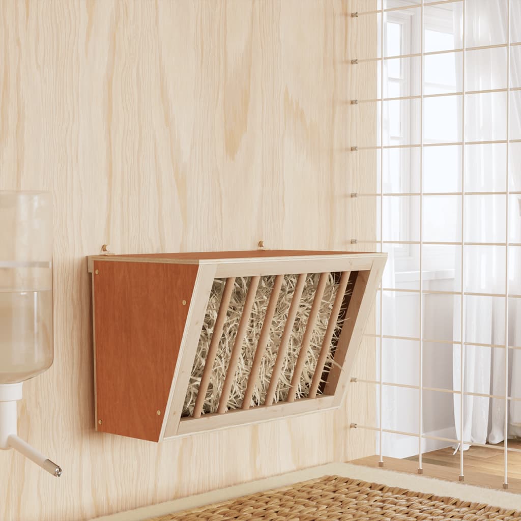 Mangeoire automatique pour lapin 37x18,5x23 cm pin massif - 37 x 18,5 x 23 cm - number 1.