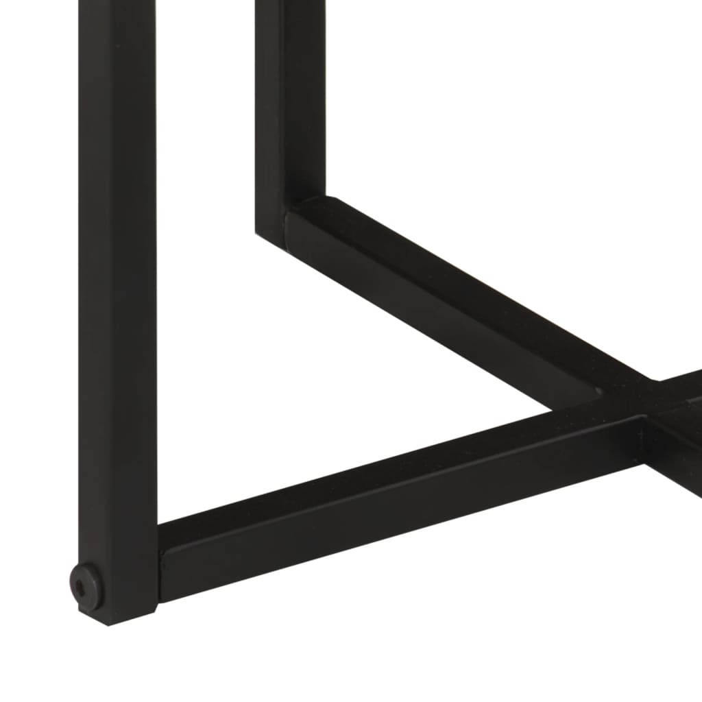 Stolik kawowy z litego drewna akacjowego i żelaza - number 5.