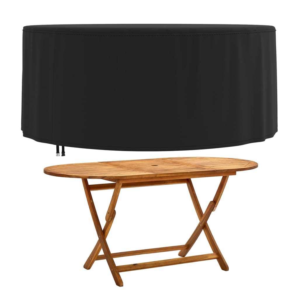 Overtræk til havemøbler ø rundt 420d oxfordstof sort - 182 x 71 cm, 1 - number 2.