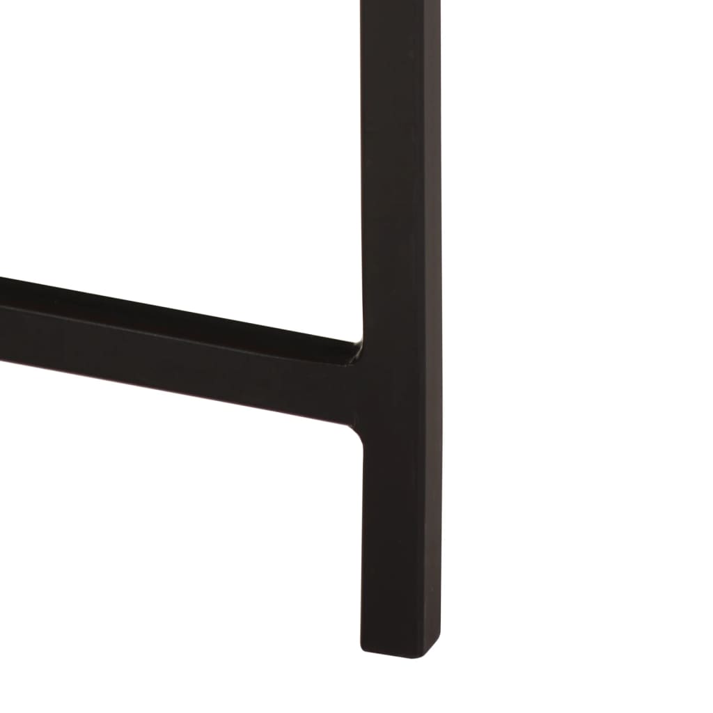 Indskudsborde 3 stk. massivt mangotræ og jern - number 6.