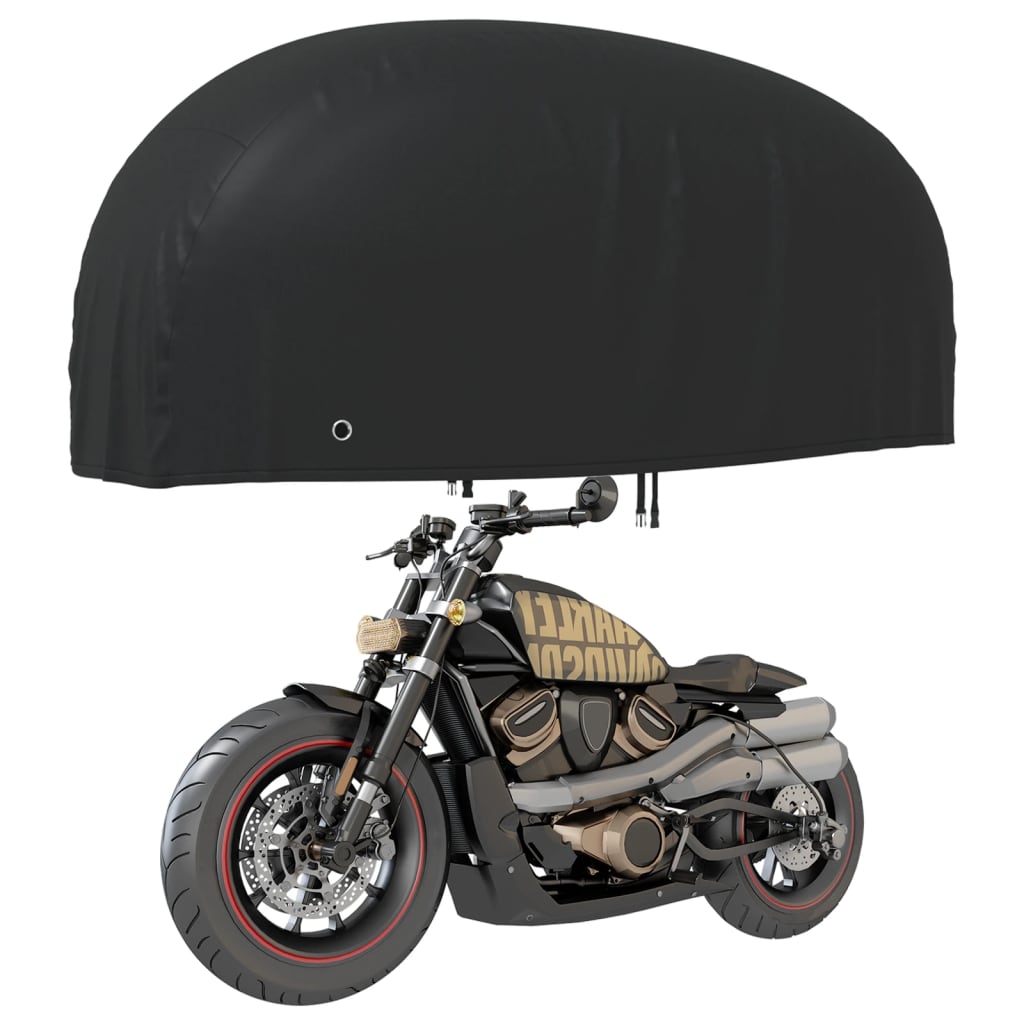 Motorcykelovertræk 220x95x110 cm 210d oxfordstof sort - number 2.