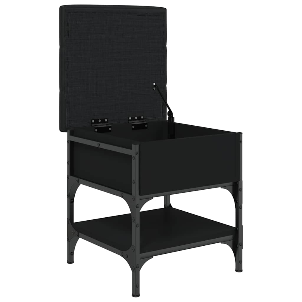 Skobænk konstrueret træ - sort, 42 x 42 x 45 cm - number 5.