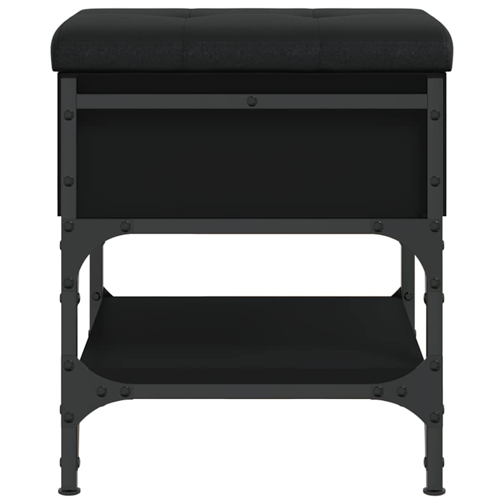 Skobænk konstrueret træ - sort, 42 x 42 x 45 cm - number 7.