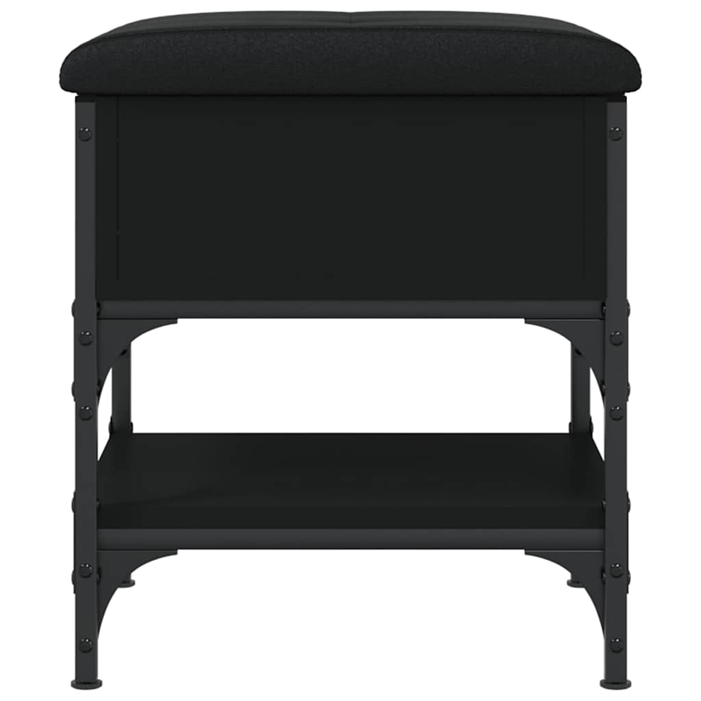 Skobænk konstrueret træ - sort, 42 x 42 x 45 cm - number 6.