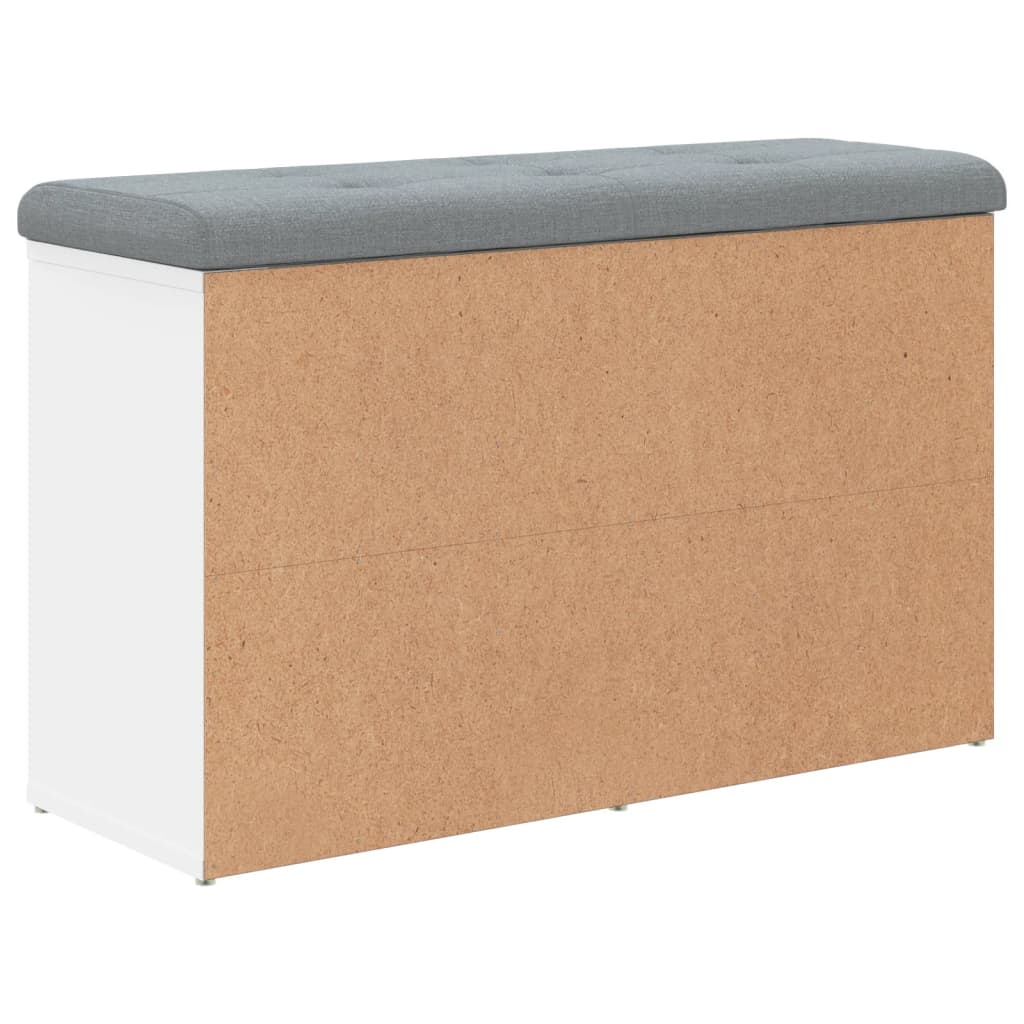 Klupa za cipele izrađeno drvo - bijela, 82 x 32 x 50 cm - number 7.