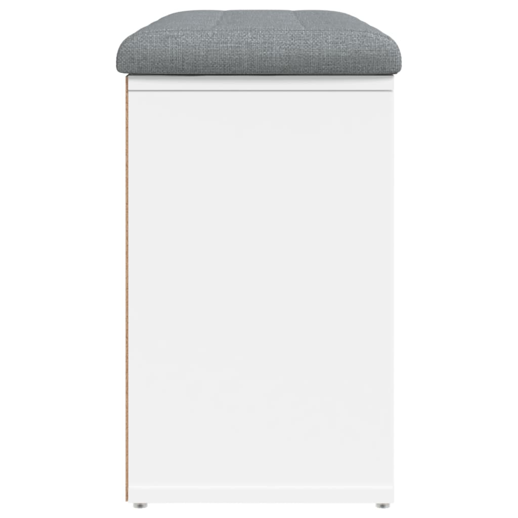 Klupa za cipele izrađeno drvo - bijela, 82 x 32 x 50 cm - number 6.