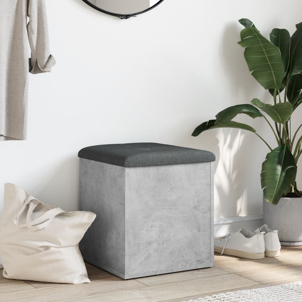 Klupa za cipele izrađena od drva - beton siva, 42 x 42 x 45 cm, 1 - number 3.