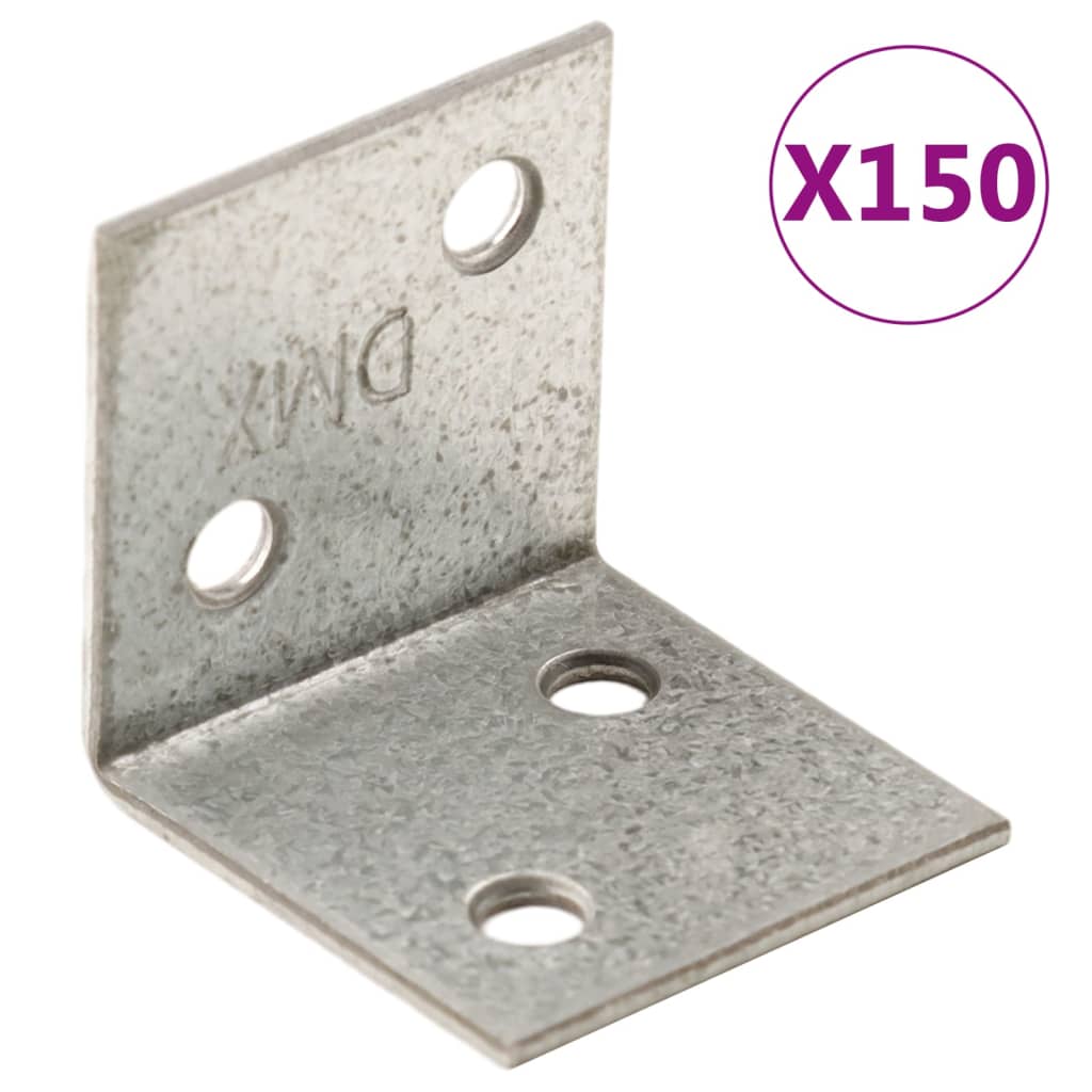 Vinkelbeslag 150 stk. 2 mm 30x25x30 mm galvaniseret stål - number 1.