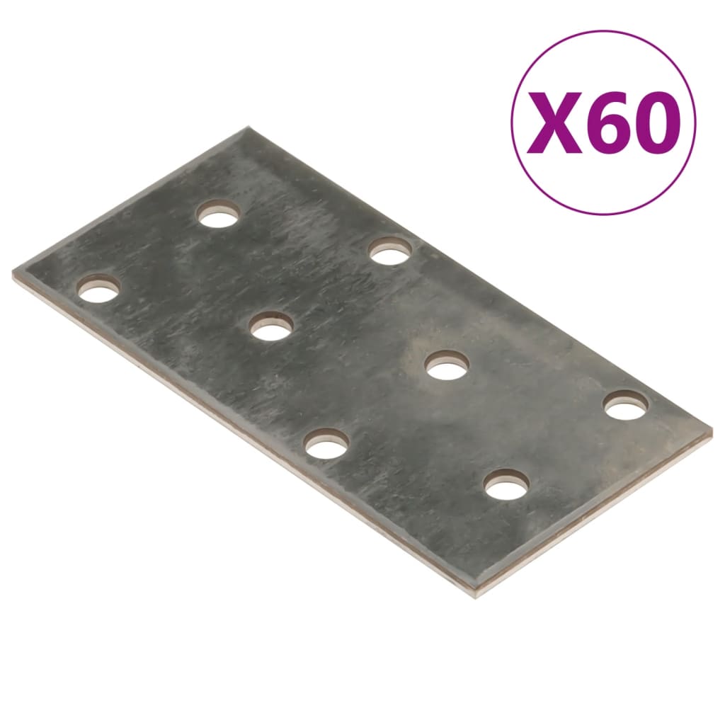 Perforerede plader 60 stk. 2 mm galvaniseret stål - 80 x 40 mm, 1 - number 1.