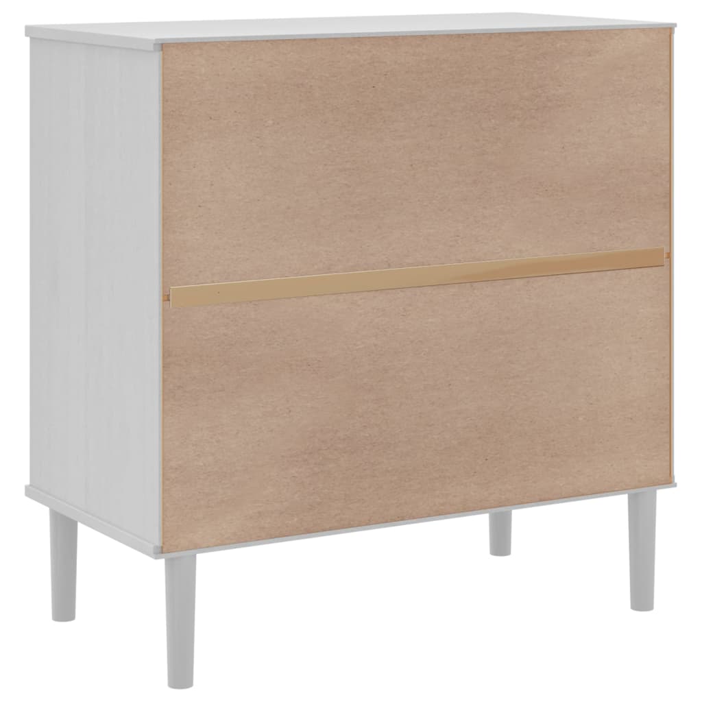 Sideboard senja 80x40x80 cm rattan-look solid pine - white, 1 - number 8.