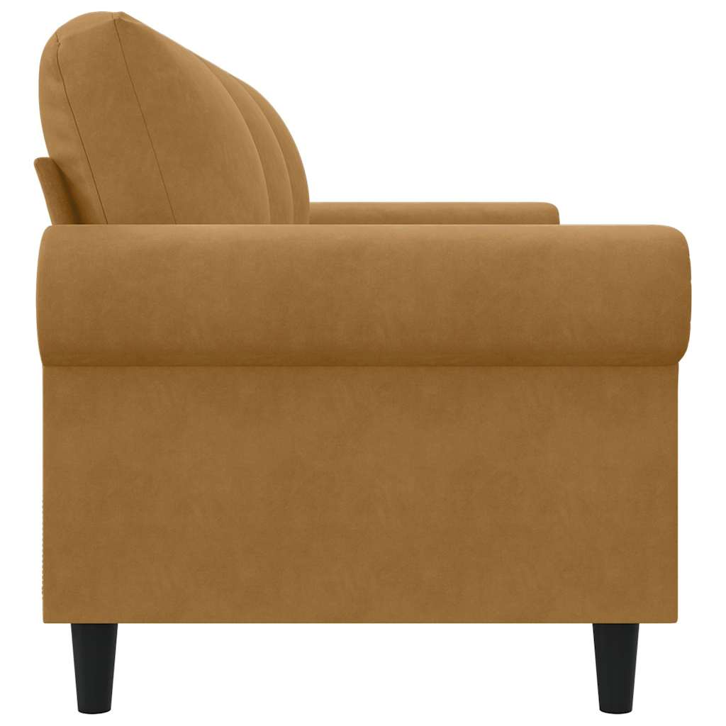 3 -person sofa velvet - brown, 180 cm - number 5.