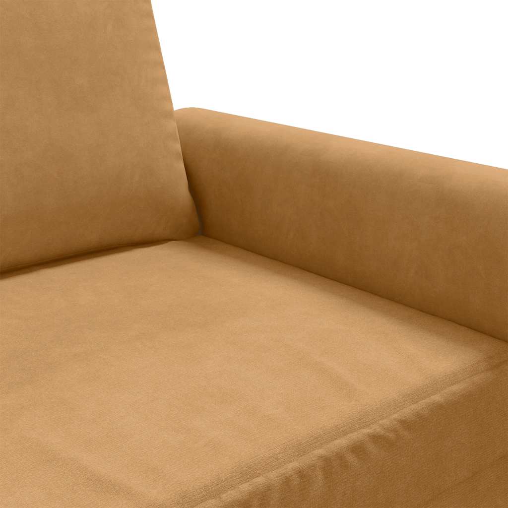 3 -person sofa velvet - brown, 180 cm - number 7.