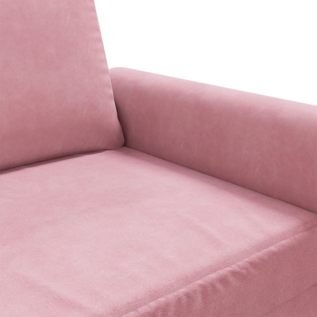 Sofa welurowa 3-osobowa - różowa, 180 cm - number 7.