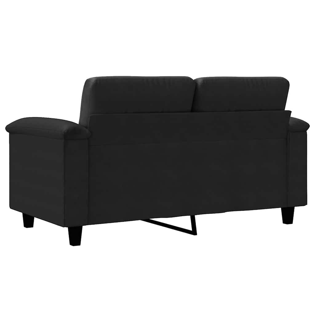 2-seters sofa mikrofiberstoff - svart, 120 cm - number 6.