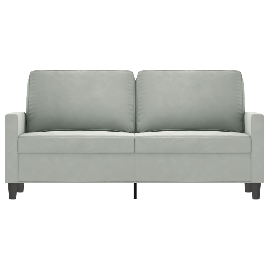 2-personers sofa 140 cm fløjl lysegrå - number 3.