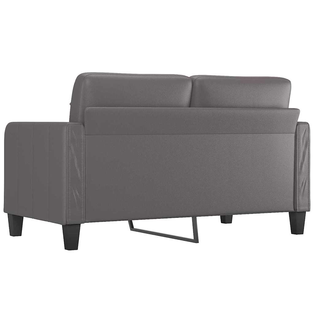 2-seters sofa, kunstskinn - grå, 140 cm - number 5.