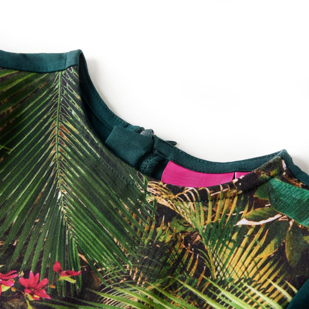 Robe à manches longues pour enfant taille 92 - vert foncé, 92 (1 5-2 ans) - number 3.