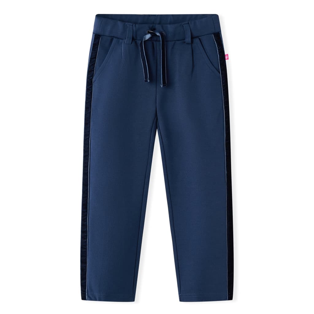 Pantalon pour enfant taille 92 bords noirs bleu marine - 92 (1 5-2 ans) - number 1.