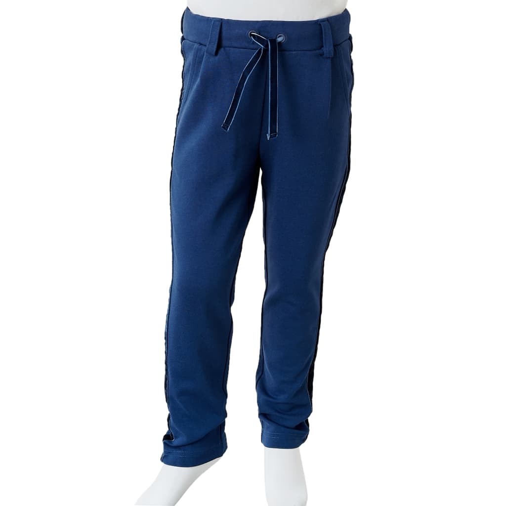 Pantalon pour enfant taille 92 bords noirs bleu marine - 92 (1 5-2 ans) - number 9.