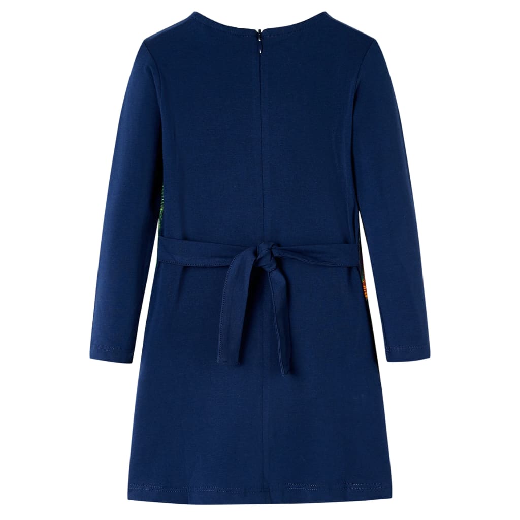 Robe à manches longues pour enfant taille 92 - bleu marine, 92 (1 5-2 ans) - number 2.