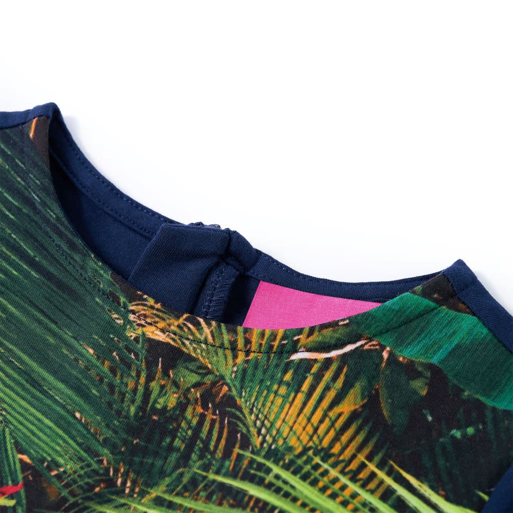 Robe à manches longues pour enfant taille 92 - bleu marine, 92 (1 5-2 ans) - number 3.