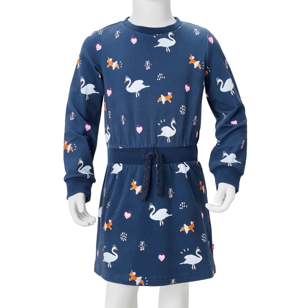 Robe à manches longues pour enfant taille 92 bleu marine - 92 (1 5-2 ans) - number 8.