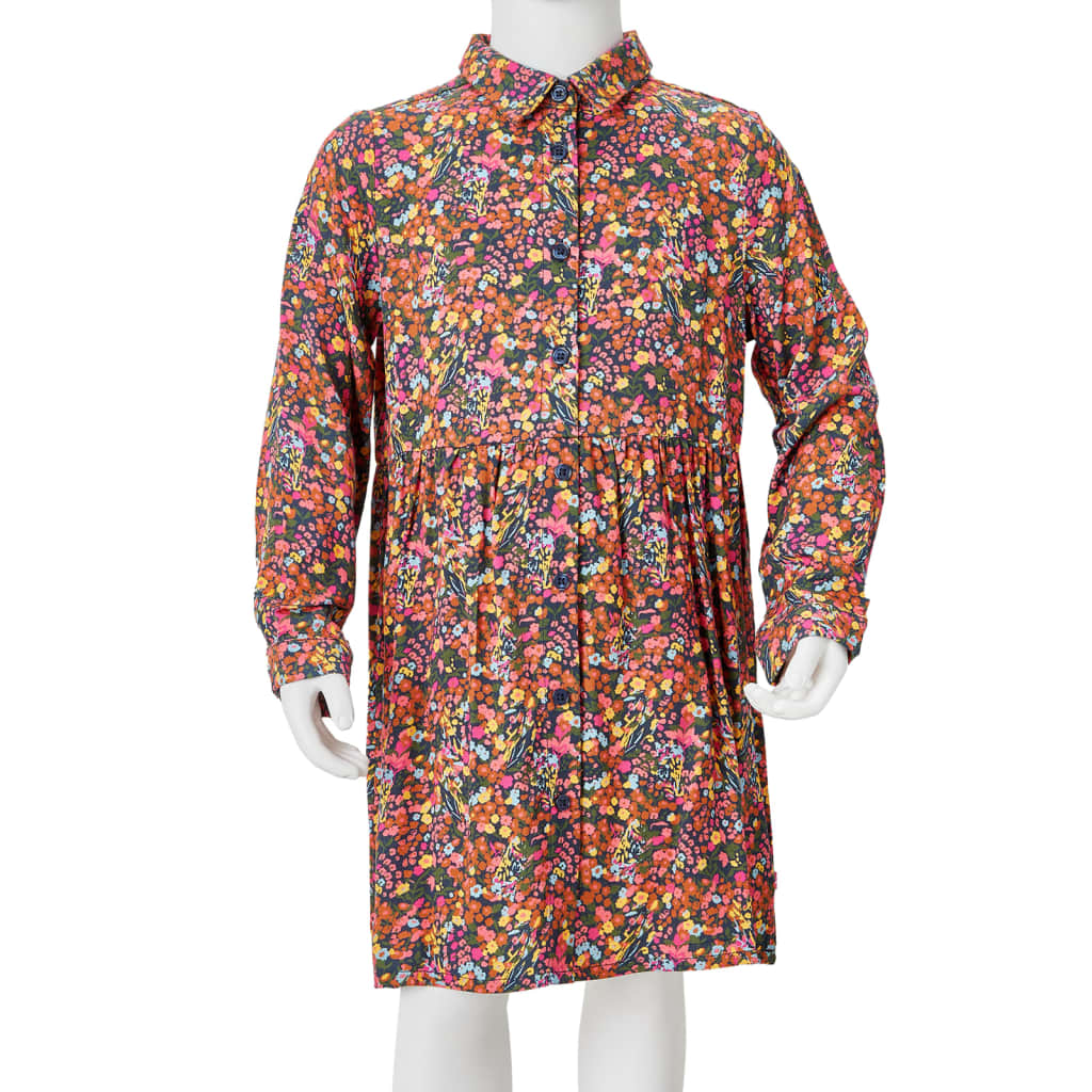 Robe à manches longues pour enfant taille 92 multicolore - 92 (1 5-2 ans) - number 8.