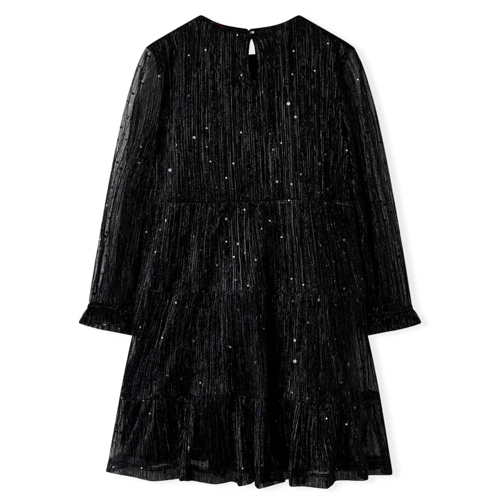Robe à manches longues pour enfant taille 92 noir - 92 (1 5-2 ans) - number 2.