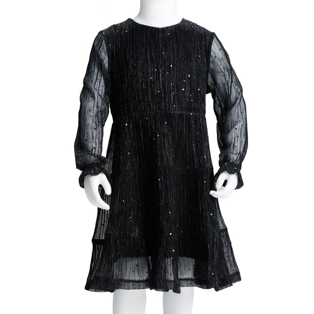 Robe à manches longues pour enfant taille 92 noir - 92 (1 5-2 ans) - number 7.