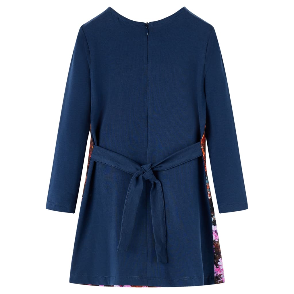 Robe à manches longues pour enfant taille 92 - bleu marine, 92 (1 5-2 ans) - number 2.