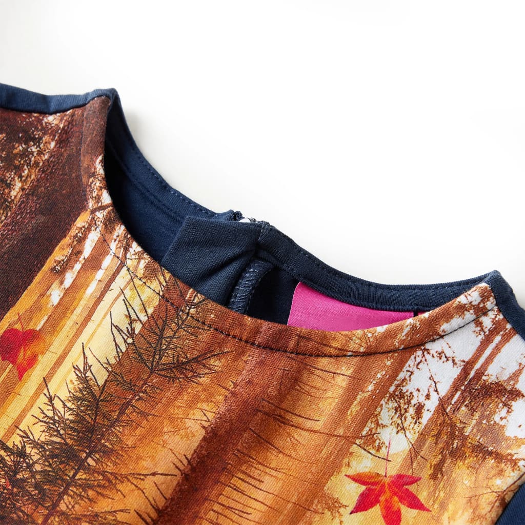 Robe à manches longues pour enfant taille 92 - bleu marine, 92 (1 5-2 ans) - number 3.