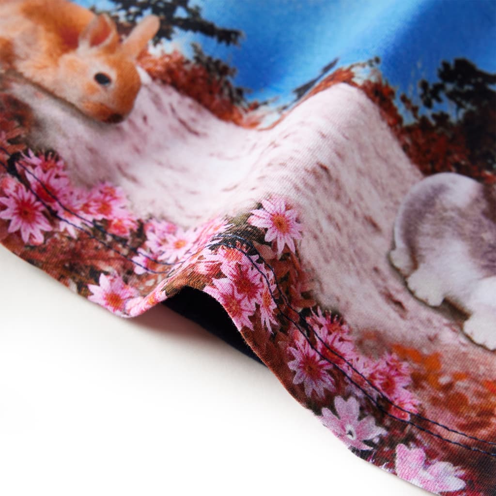 Robe à manches longues pour enfant taille 92 - bleu marine, 92 (1 5-2 ans) - number 5.