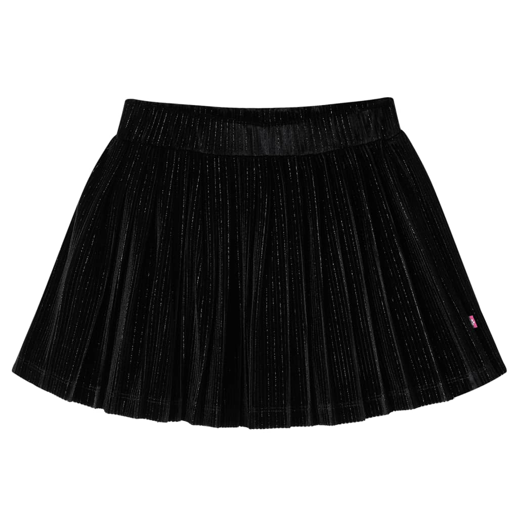 Jupe pour enfant taille 92 plissée avec lurex noir - 92 (1 5-2 ans) - number 1.