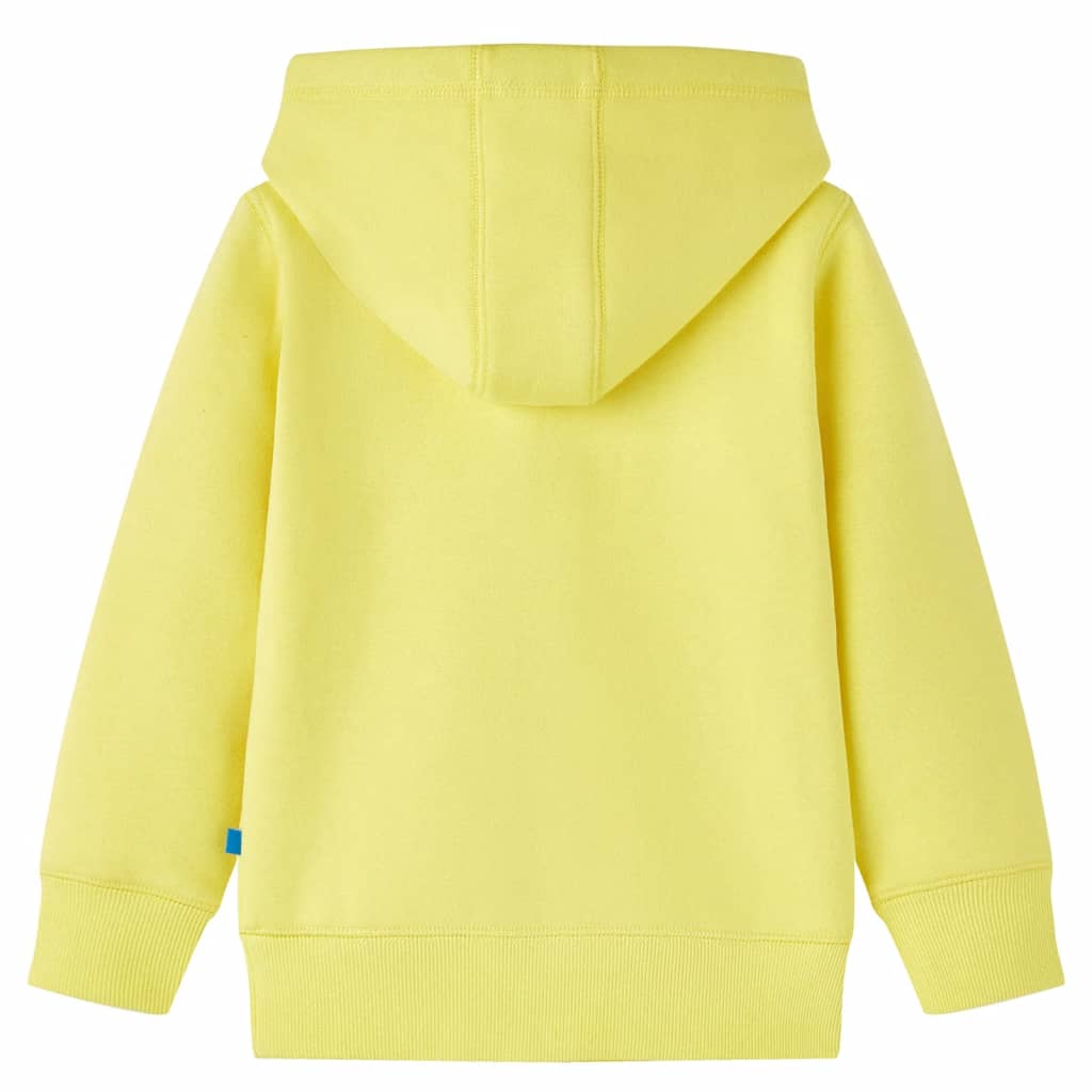 Sweat à capuche pour enfant taille 92 avec zip jaune clair - 92 (1 5-2 ans) - number 2.