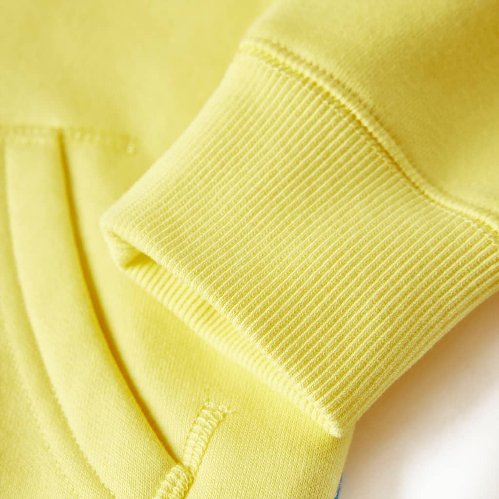 Sweat à capuche pour enfant taille 92 avec zip jaune clair - 92 (1 5-2 ans) - number 6.