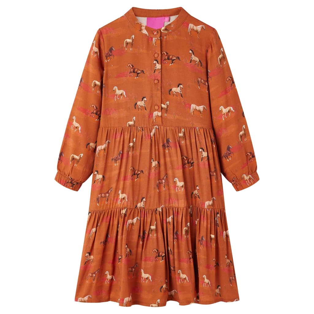 Robe pour enfant taille 92 couleur cognac - 92 (1 5-2 ans) - number 1.