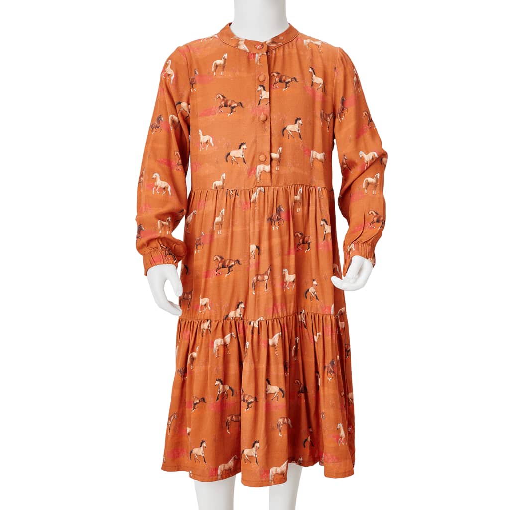 Robe pour enfant taille 92 couleur cognac - 92 (1 5-2 ans) - number 8.