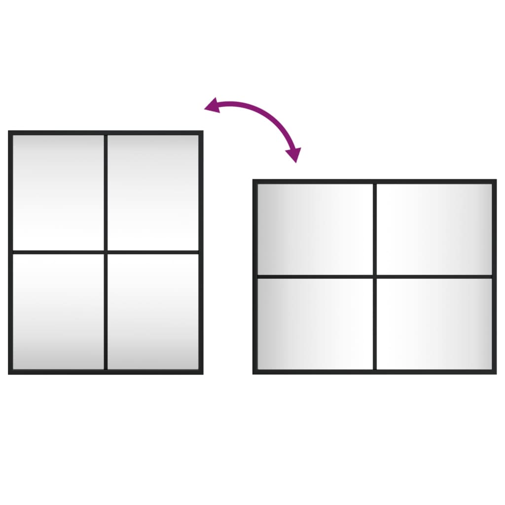 Vægspejl rektangulært jern sort - 40 x 50 cm, 1 - number 7.