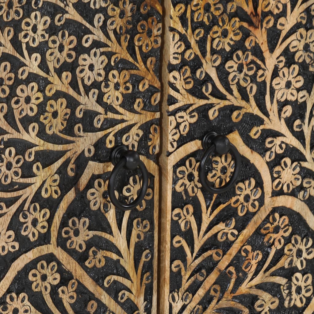 Skab 60x33x75 cm massivt mangotræ - 60 x 33 x 75 cm (b x d x h) - number 9.