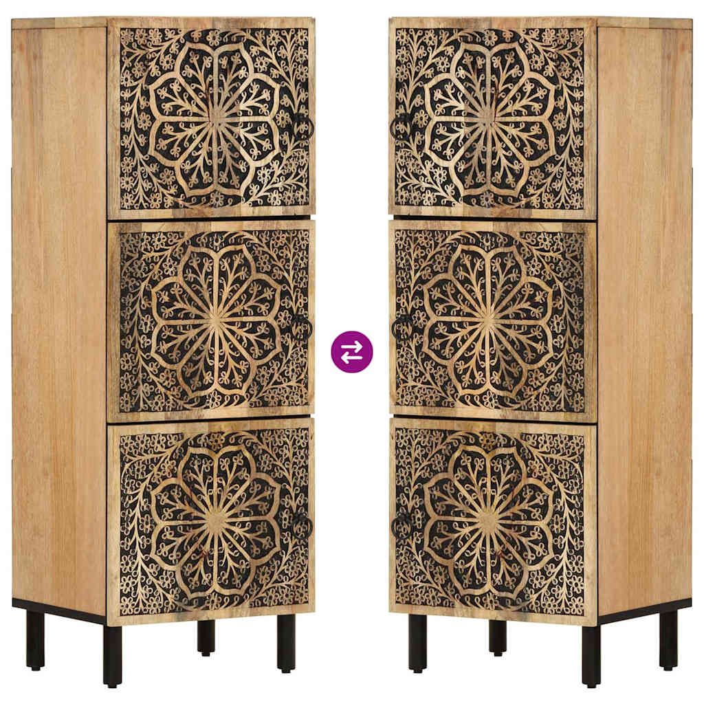 Skab 40x33x110 cm massivt mangotræ - 40 x 33 x 110 cm (b x d x h) - number 6.