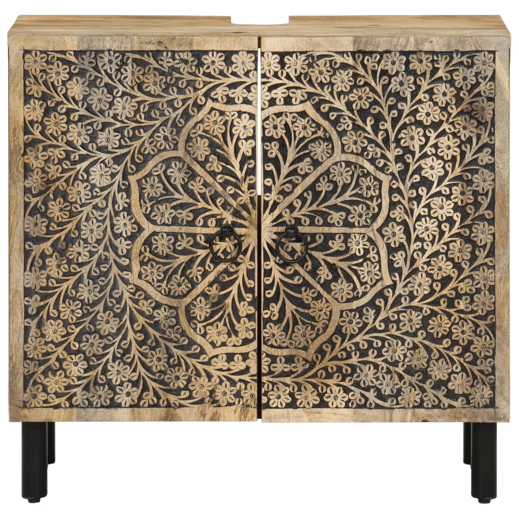 Underskab til vask 62x33x58 cm massivt mangotræ - number 3.