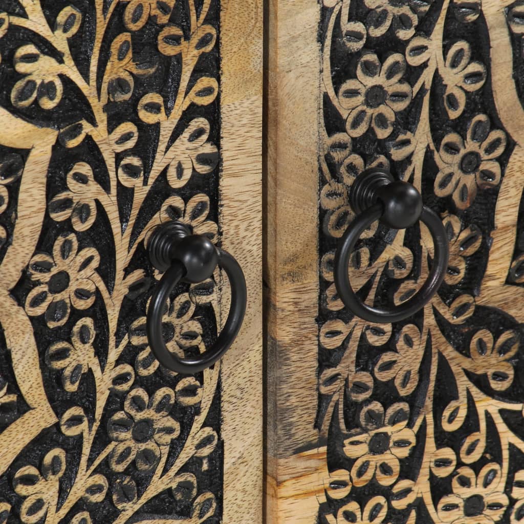 Sofabord 80x50x40 cm massivt mangotræ - number 9.