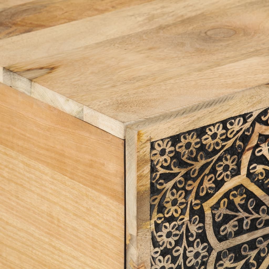 Sofabord 80x50x40 cm massivt mangotræ - number 8.