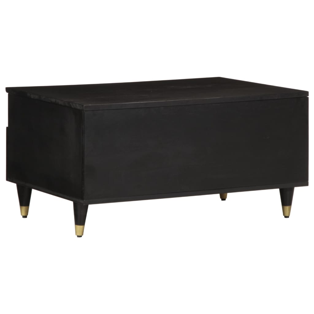 Sofabord 80x54x40 cm massivt mangotræ - sort, 1 - number 5.