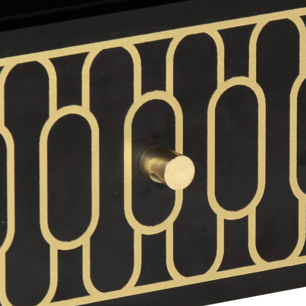 Sofabord 80x54x40 cm massivt mangotræ - sort, 1 - number 8.