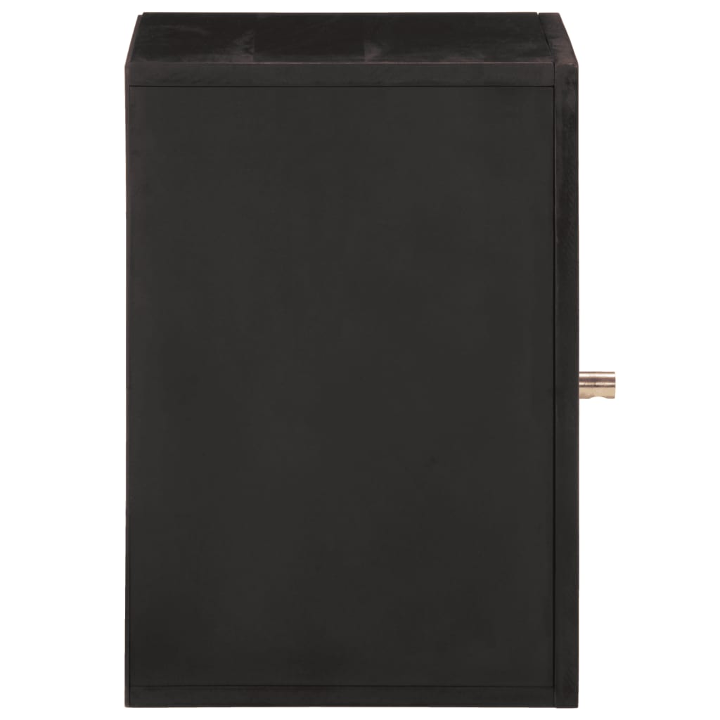 Badeværelsesskab 38x33x48 cm massivt mangotræ - sort, 1 - number 4.