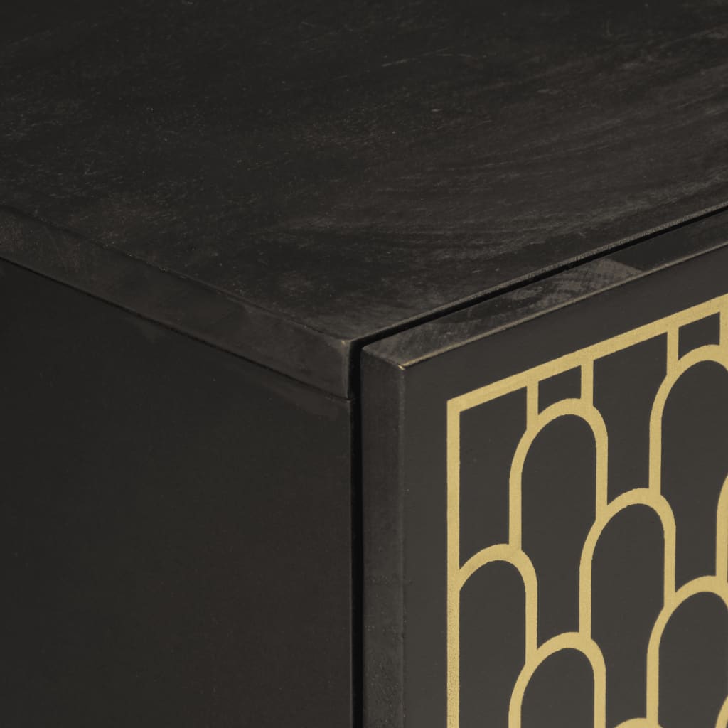 Badeværelsesskab 38x33x48 cm massivt mangotræ - sort, 1 - number 8.