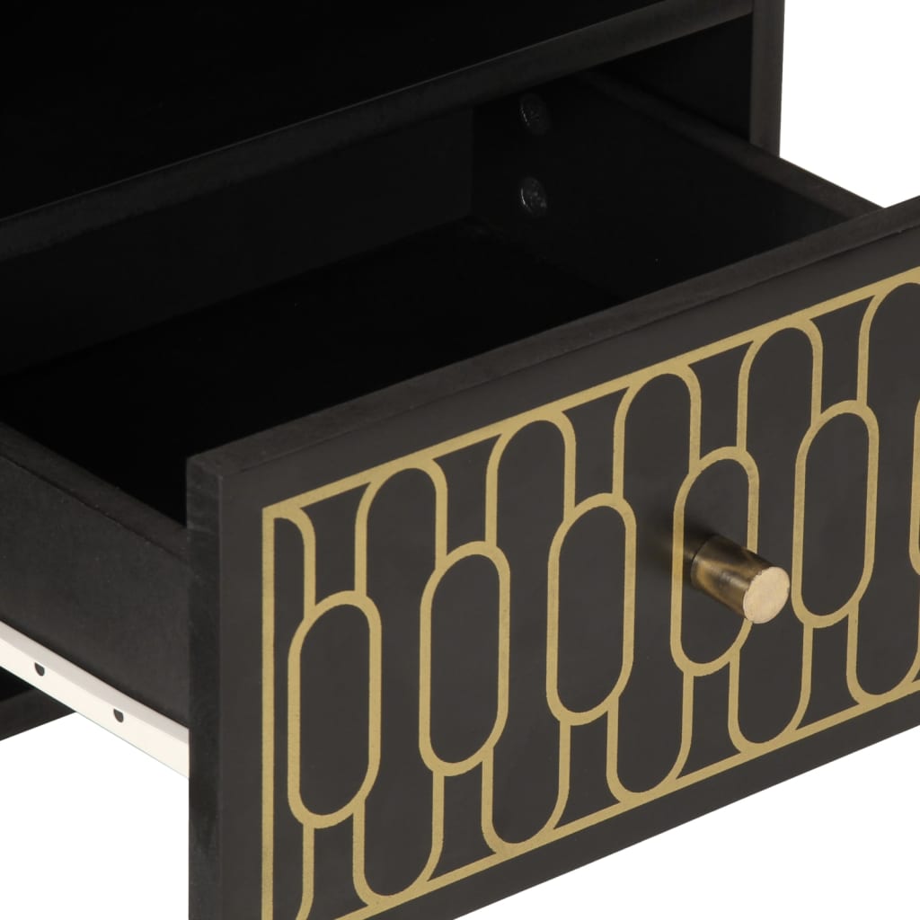 Stolik nocny 40x33x46 cm lite drewno mango - number 8.