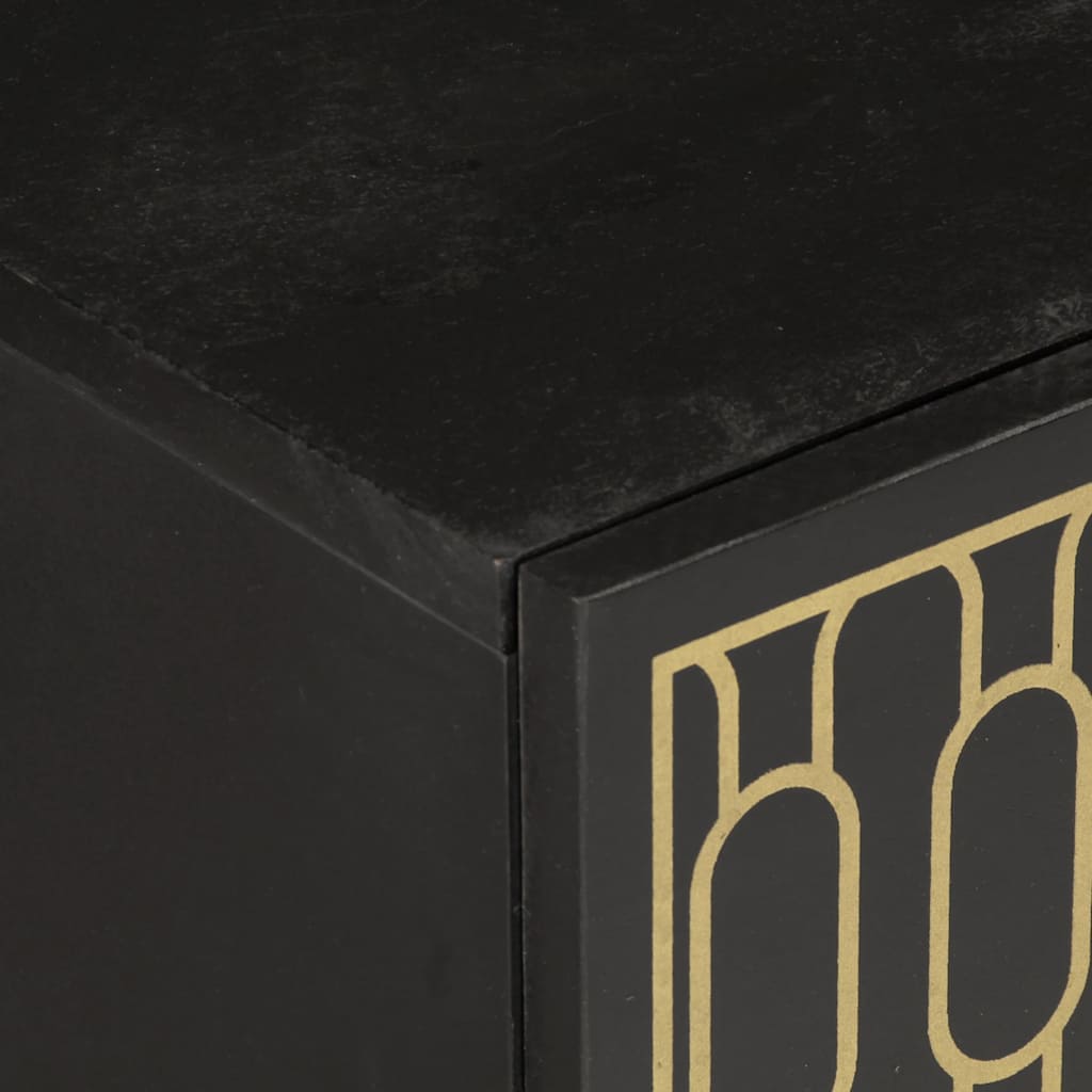 Sengebord 50x33x60 cm massivt mangotræ - sort, 1 - number 7.